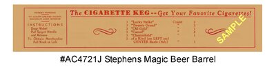 #AC4721J Stephens Magic Beer Barrel Cigarette Award Card-SAMPLE.jpg